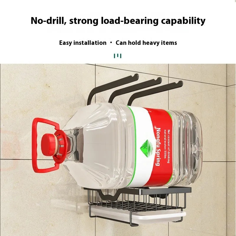 Foldable plastic kitchen storage rack in new Chinese style for wall or countertop rag draining