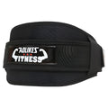 Nylon weightlifting squat belt protector in black, red, or yellow, sizes M L XL, for lumbar support during squats.