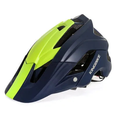 Bicycle helmet with EPS foam liner, one size, shown in black, light blue, green and dark blue colour options
