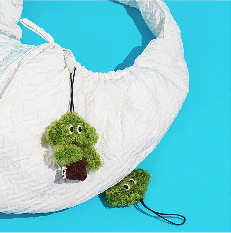 Cat toy with pine tree shaped catnip bag on teasing stick for interactive play