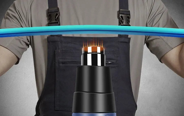 Industrial 1500W heat gun with dual air flow settings and 300-500°C temperature range