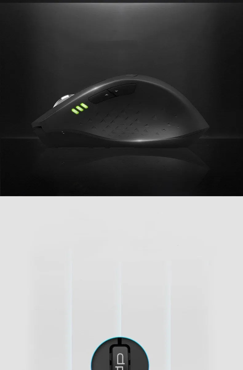 Pennefather MT550 wireless Bluetooth mouse in black with six buttons, cordless computer mouse for office and home use
