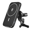 Black M6 magnetic wireless charging car bracket for smartphone mounting and charging