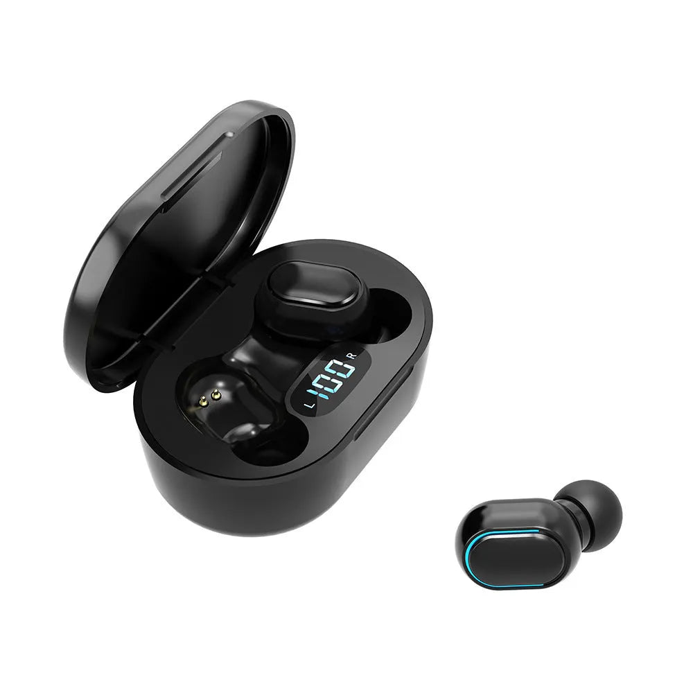 Black Bluetooth earphone with ABS body Type-C port mixed colour pack