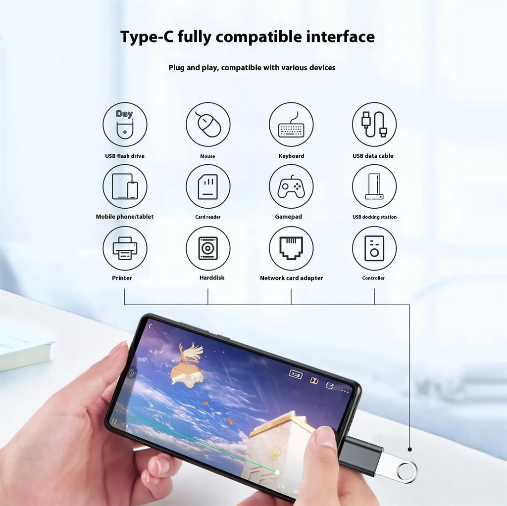 USB data transmission charging converter with zinc alloy shell in multiple colour options