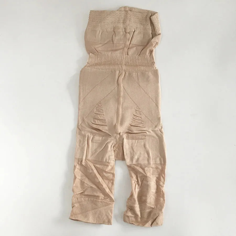 Women's seamless high-waist shapewear shorts for tummy control in black and nude colours.