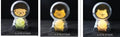 Resin animal starry sky night light with LED lighting and battery operation