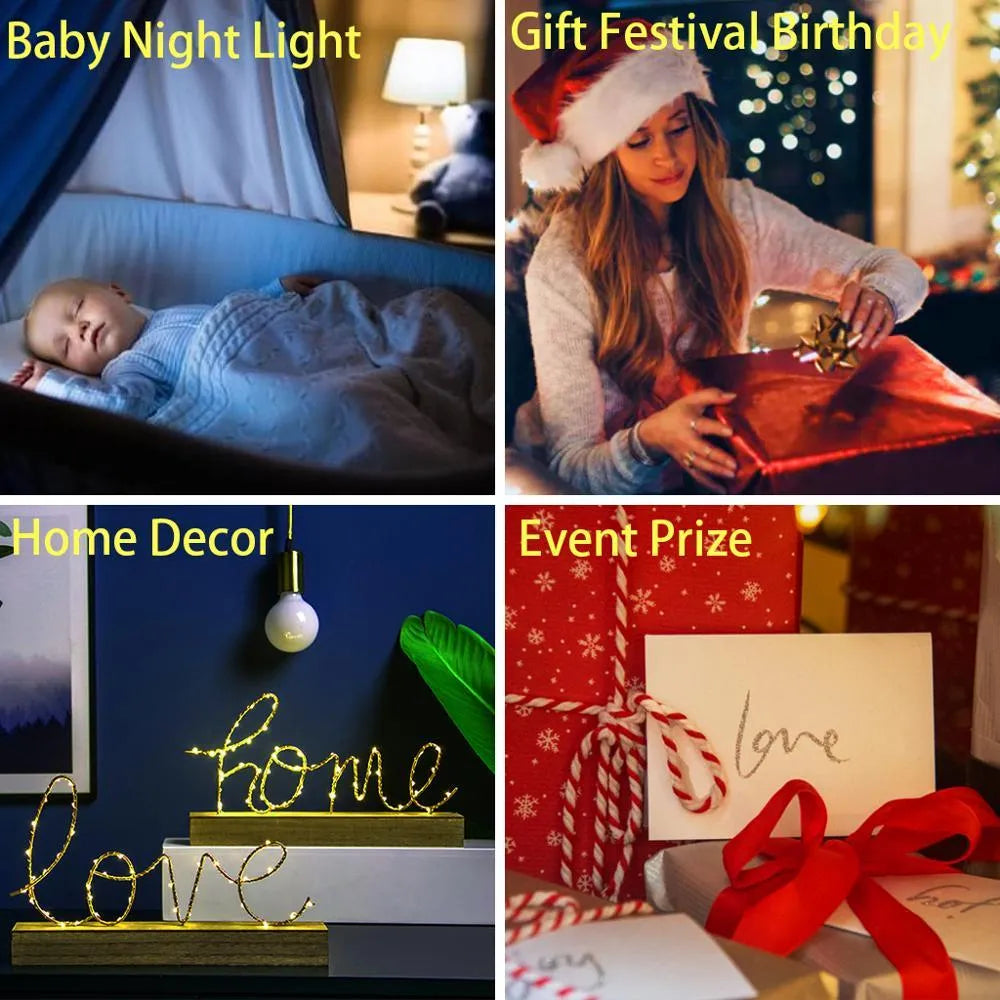 3D acrylic night light with European style design measuring 200mm wide by 150mm tall