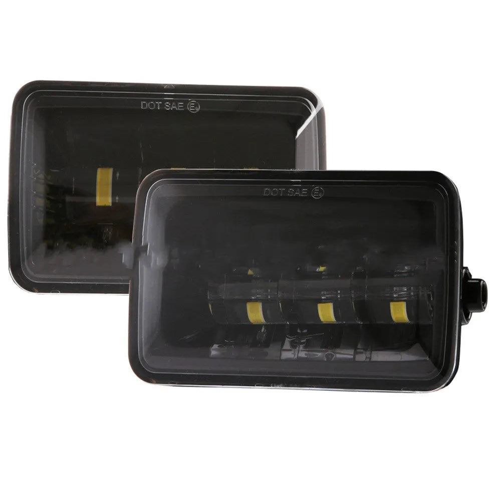 Square black LED fog light for 2015-2017 Ford F150 with die-cast aluminium housing