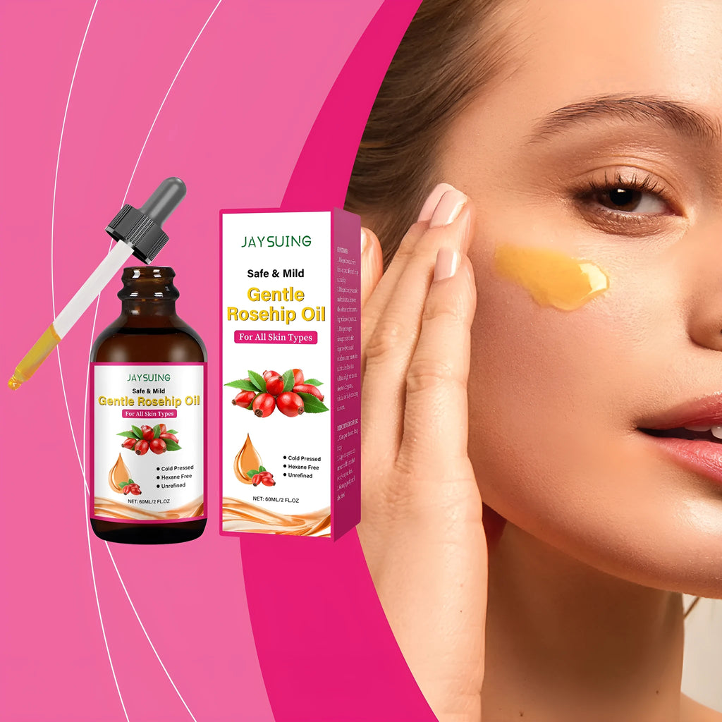 Rose fruit seed facial oil 60ml bottle with rose hip oil and vitamin E for face care
