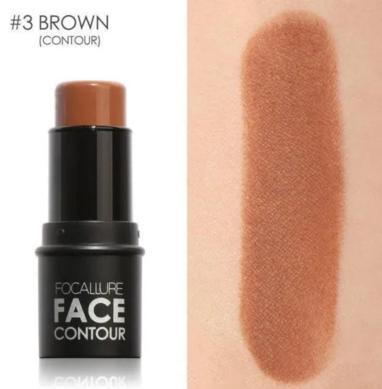 Face contour highlighter make-up product in four shade options A, B, C, and D.