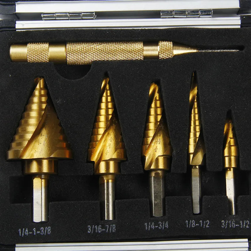 Gold aluminium alloy toolbox showing steel plate opening mechanism, scale indicating 58-80 mm length.