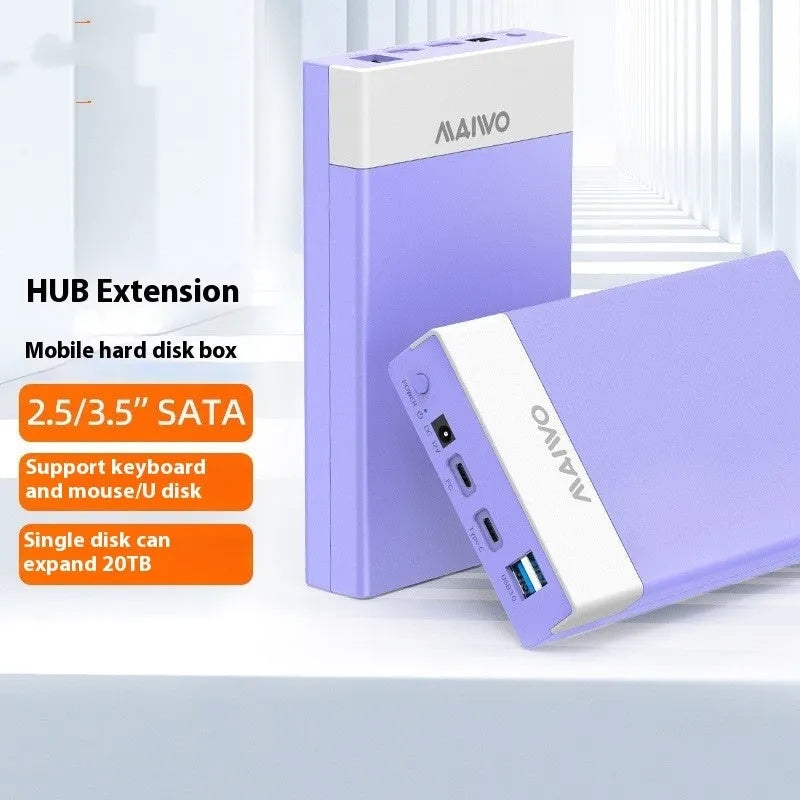 USB 3.0 hard disk enclosure for 3.5-inch SATA drives with sliding cover design