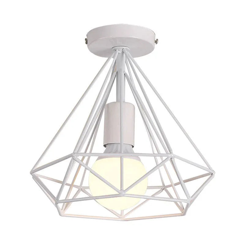 Black ceiling lamp with 10cm diameter plate and 1 metre adjustable drop on white ceiling
