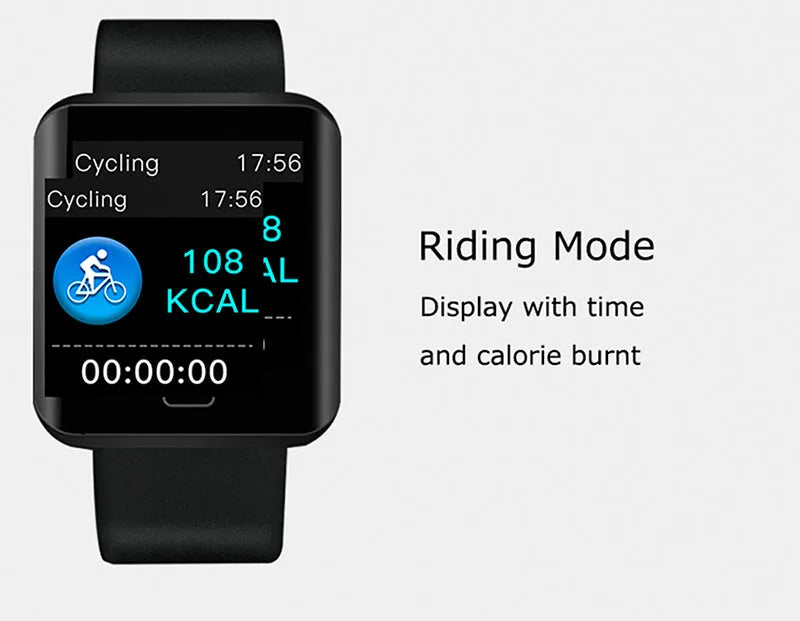 B8 smart bracelet in black alloy case with silicone band showing LED display