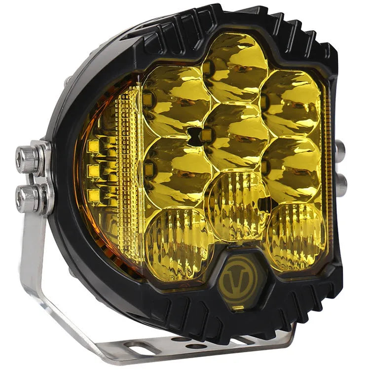 LED gold work light 50W 5000lm 6500K yellow for off-road vehicle modification, die-cast aluminium alloy, 12-30V