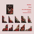 Set of modern simple light paper bookmarks in Spring Vine, pink plum, and red rose colours for DIY hand accounts