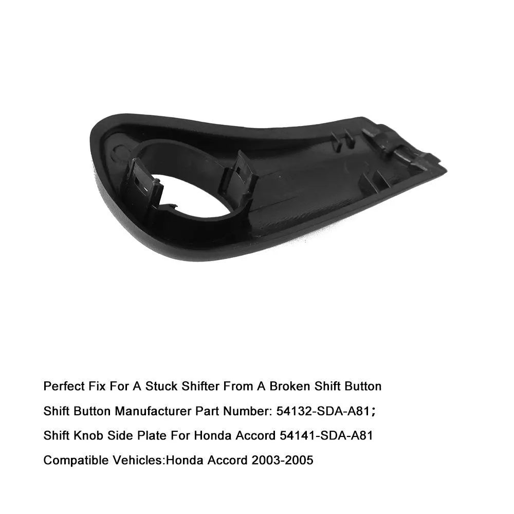 Black plastic shift button refit kit for Honda Accord with spring and side plate