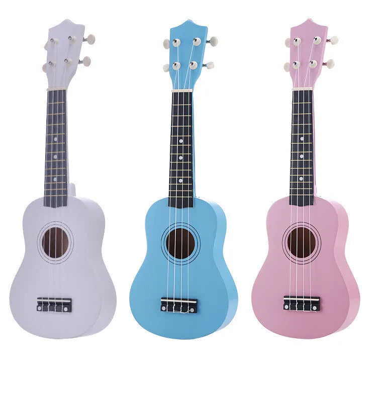 Junning 21 inch children's beginner ukulele in six colour options with cowhide box