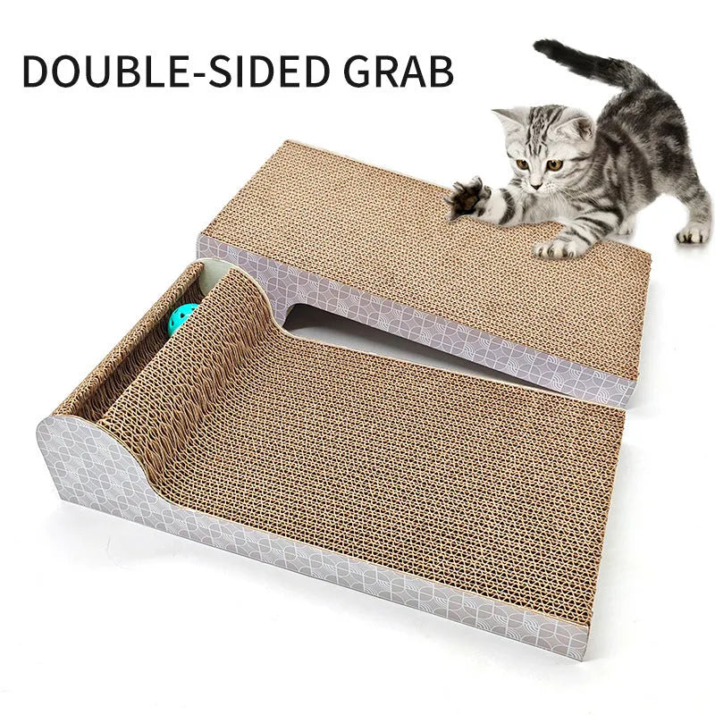 Large corrugated paper cat scratch board in foreign trade slippers style for indoor cats