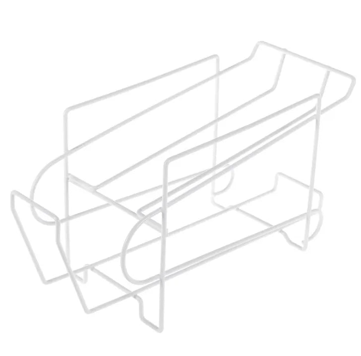 Double-layer iron kitchen storage rack for cans and bottles, 28x18x14cm, picture colour finish