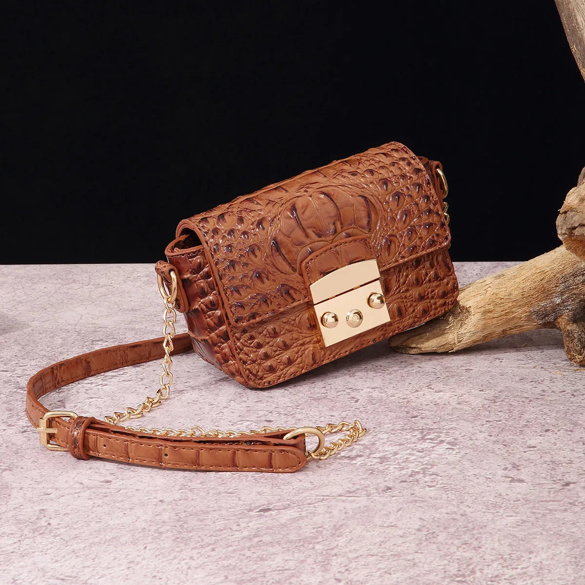 Retro crossbody one shoulder bag for women in multiple colours, PU leather material