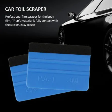 Blue PP plastic automotive film scraper 125x80mm for car decal removal