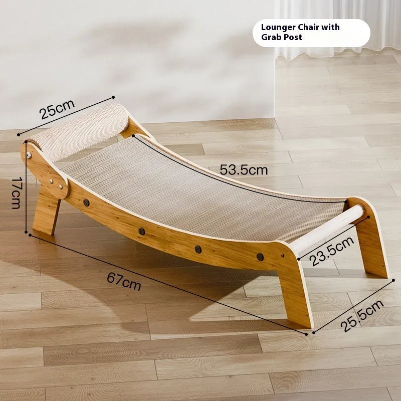 Recliner cat scratch board with sisal corrugated paper composite surface in grab column and catch ball colour styles