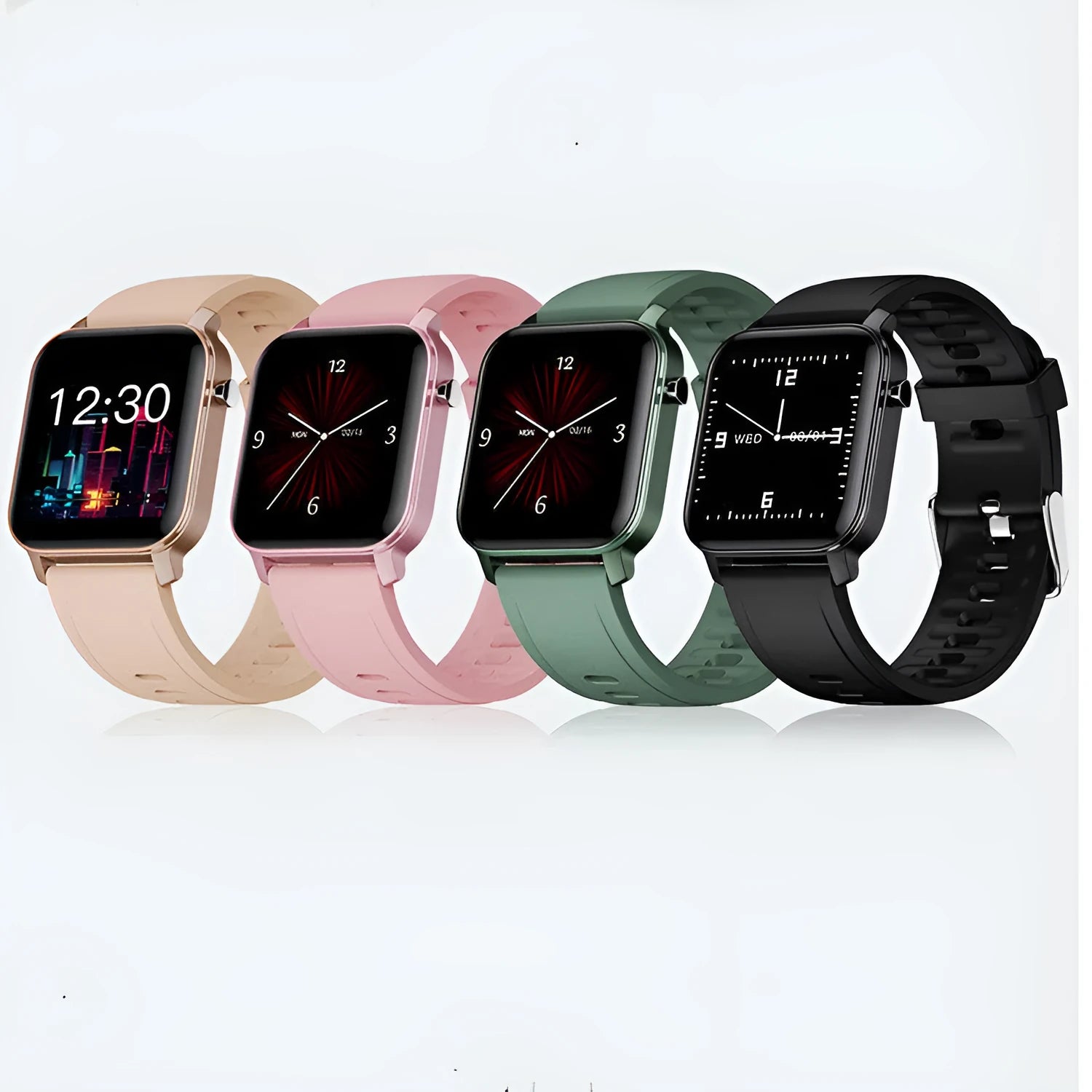 M2 smart bracelet watch with colour display on a silicone wristband, shown in black colour