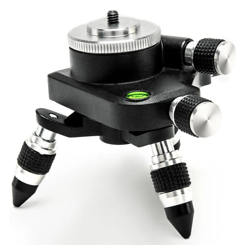 Black YL-30 aluminium alloy magnetic base for a spirit level on a workbench.