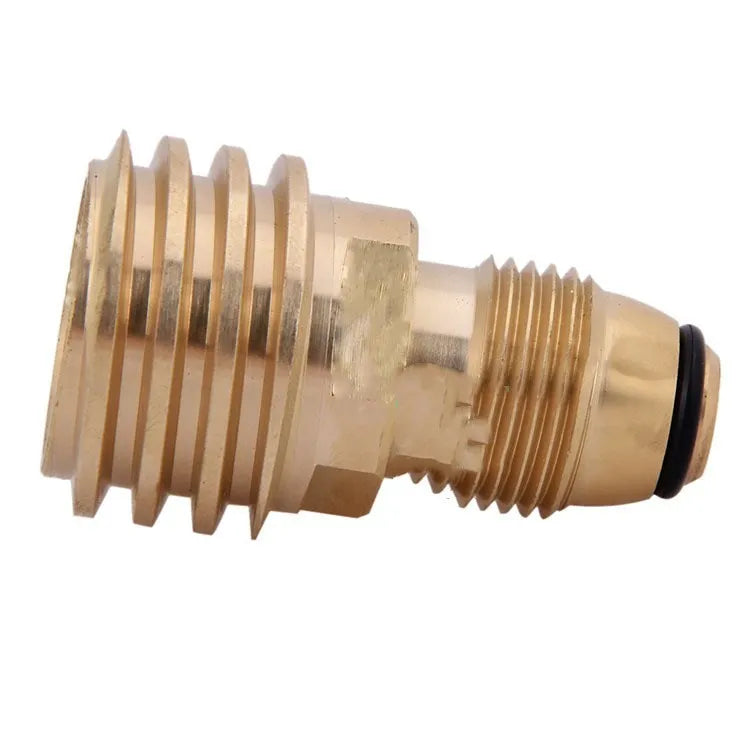 Brass gas brazier adapter with 7mm diameter and gold finish