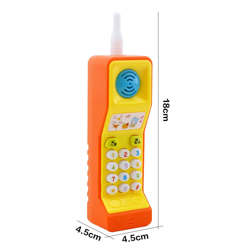 Children's educational electric toy with cartoon animal design featuring sound and light functions.