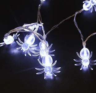 Halloween LED string lights with pumpkin and ghost decorations on 1.2 metre waterproof battery-powered string