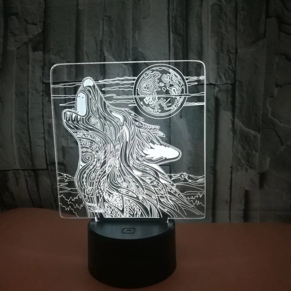 Colour-changing LED desk lamp with remote control and acrylic sheet on ABS base