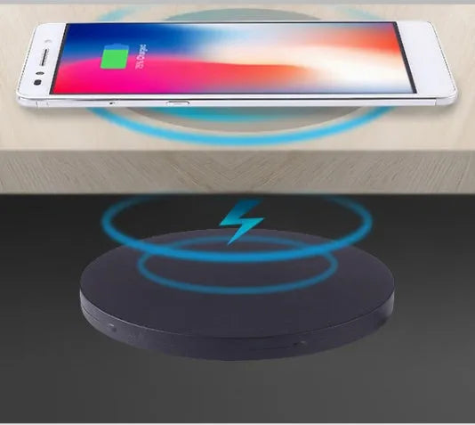 60mm round embedded wireless phone charger for desk and table installation
