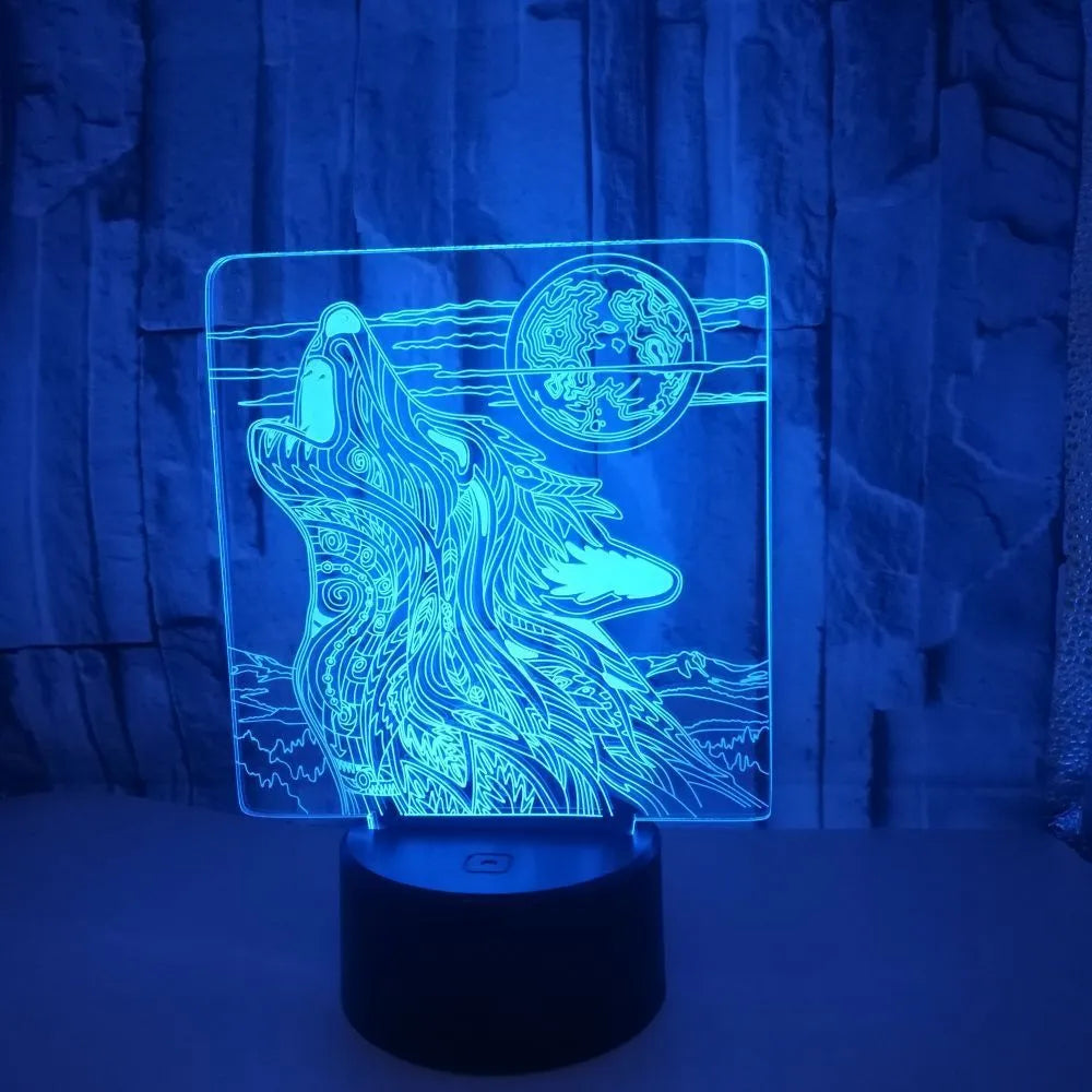 Colour-changing LED desk lamp with remote control and acrylic sheet on ABS base