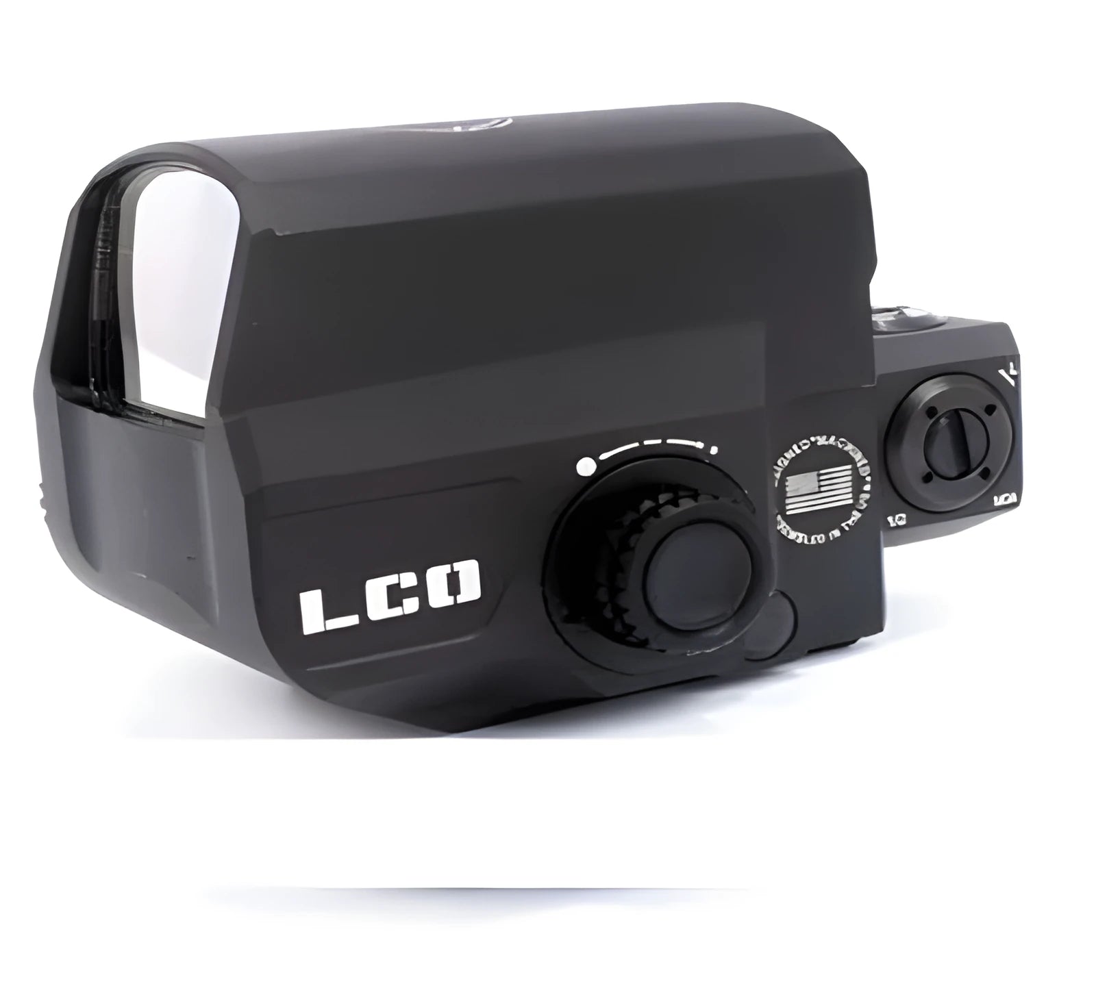 LCO tactical red dot sight with holographic reflex display and 20mm rail mount for rifles