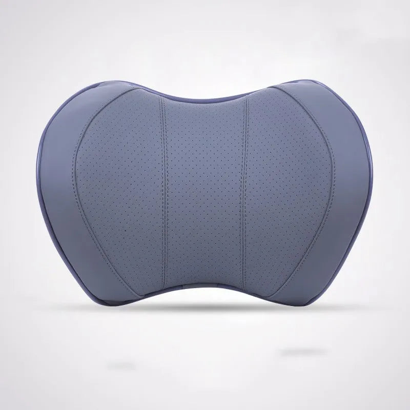 Car headrest with memory foam padding in black fabric cover for driving comfort
