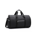 Medium cylindrical travel bag in waterproof Oxford cloth, shown in red with zipper pocket open.