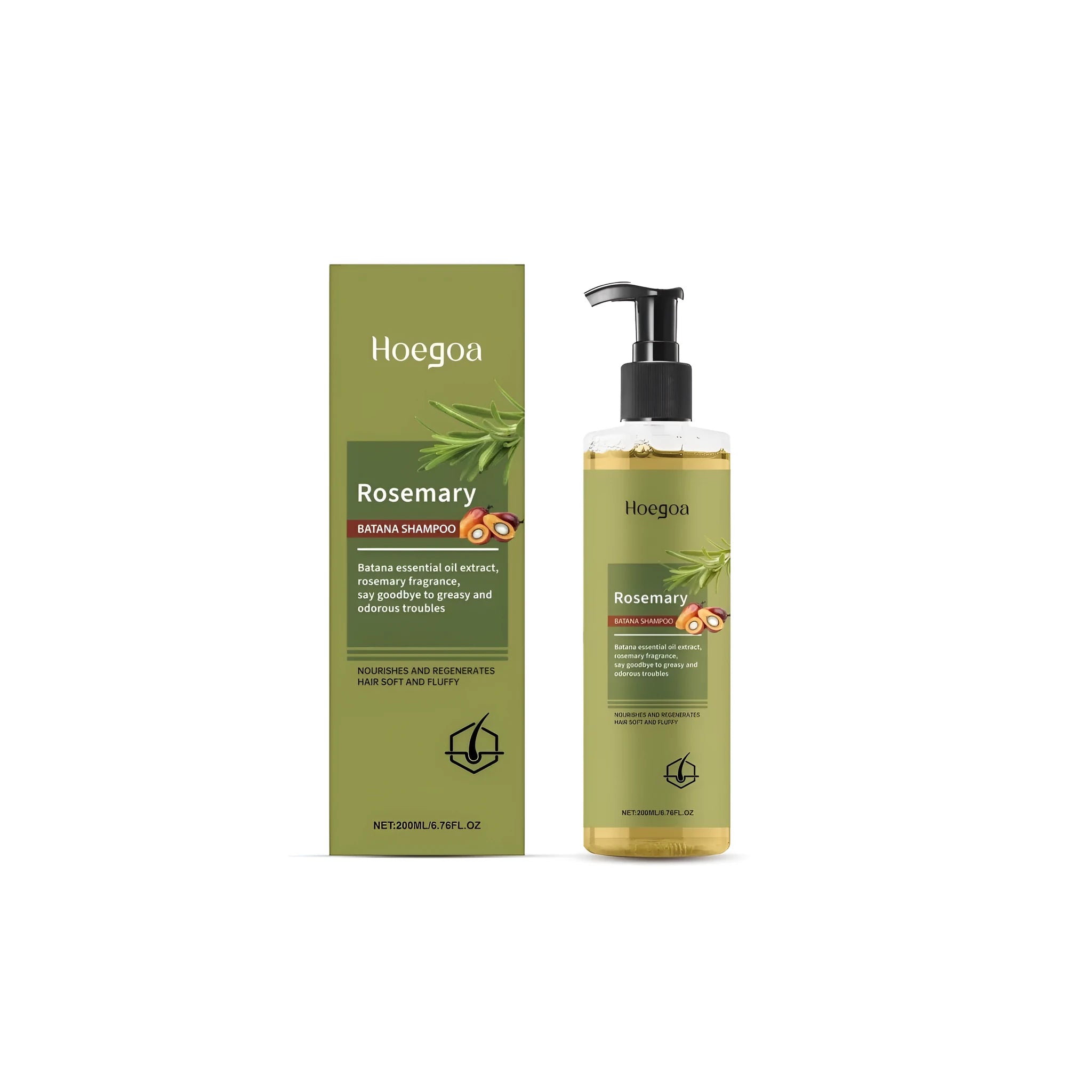 200ml bottle of Rosemary Hair Growth Shampoo with Platthana Oil.