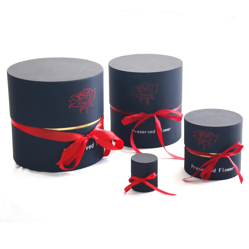 Preserved real roses in luxury gift box with large, medium and mini size options