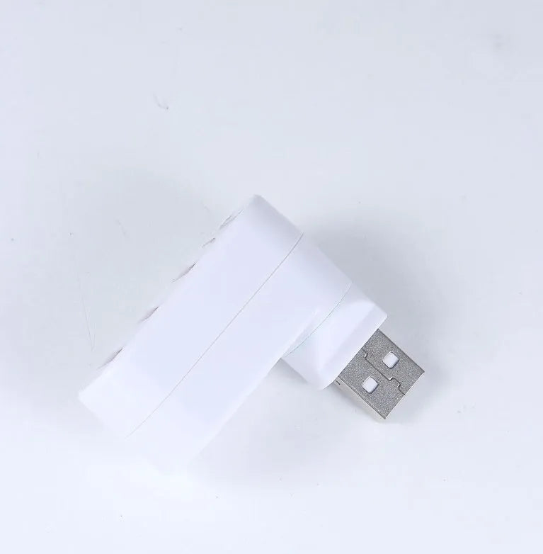 USB 2.0 multi-port hub splitter in black or white colour with spin-design