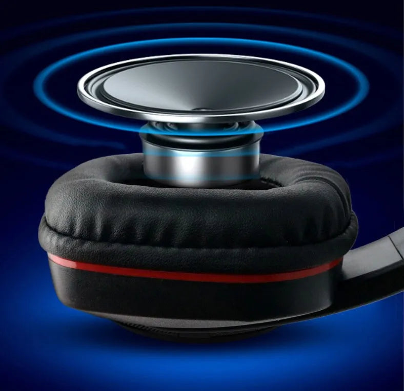 Black wired computer gaming headset with 40mm speakers and 1.2m cable