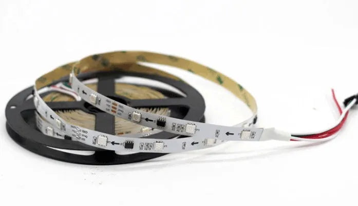 5050 LED light strip music set with controller and power supply, 5m or 10m, 28 colour changes, 12V DC