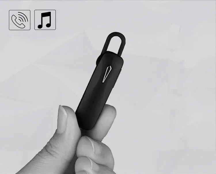 M163 single-ear car Bluetooth headset with microphone boom in black colour