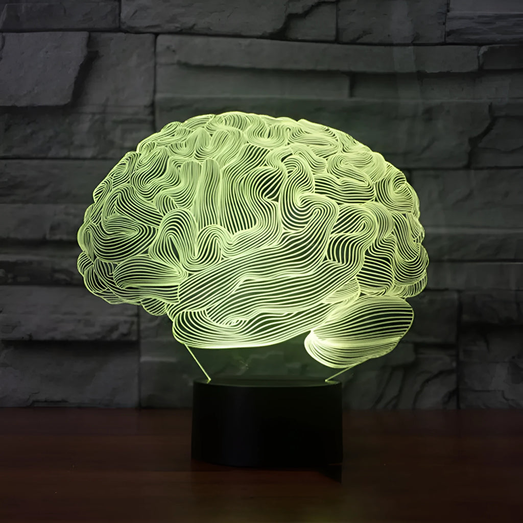 3D acrylic illusion lamp with colourful LED lighting and remote control on desk