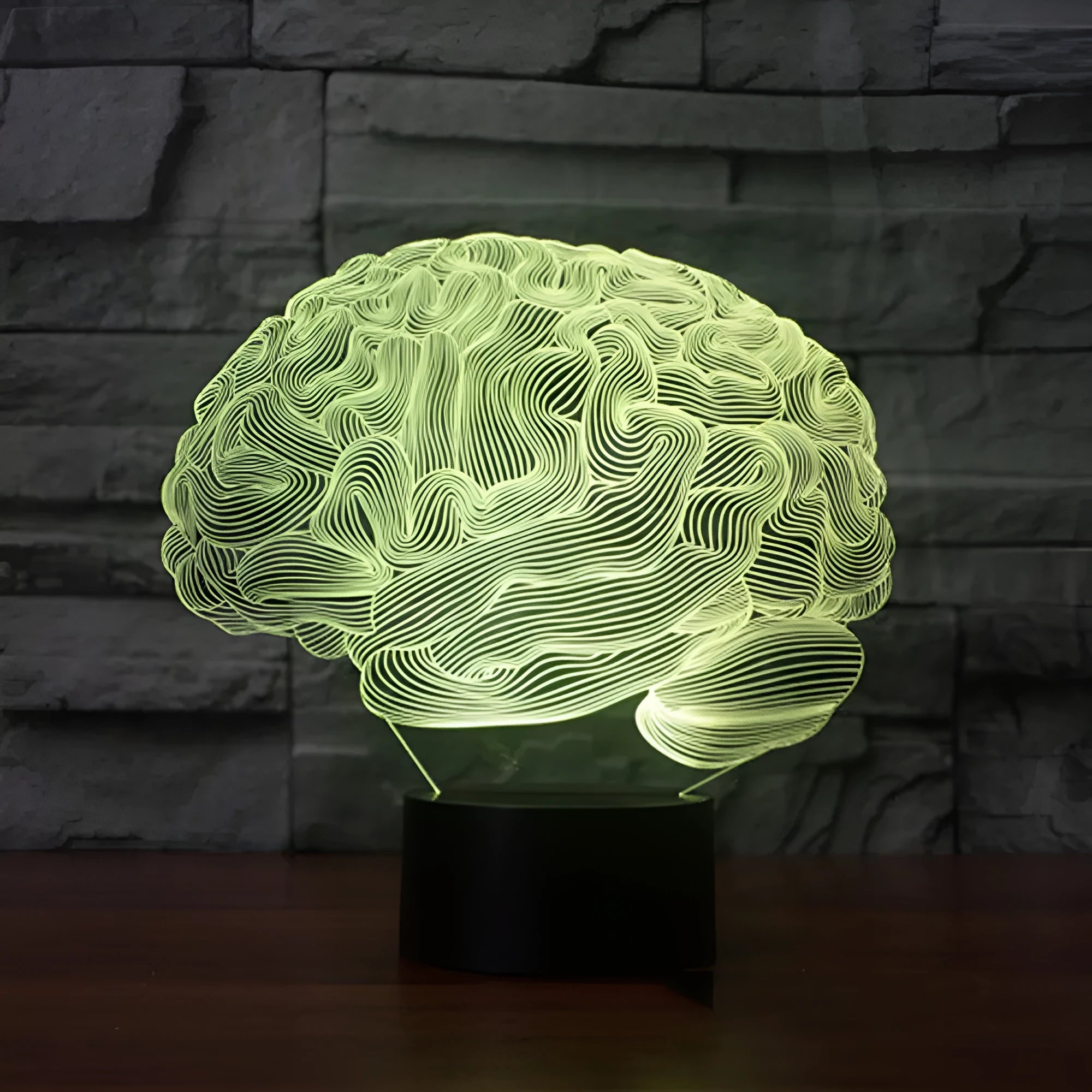 3D acrylic illusion lamp with colourful LED lighting and remote control on desk