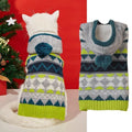 Green acrylic pet sweater with diamond pattern knit for dogs or cats