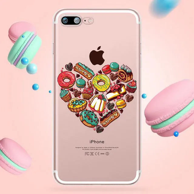 Custom clear TPU phone case with personalised design on back, compatible with many smartphone models.