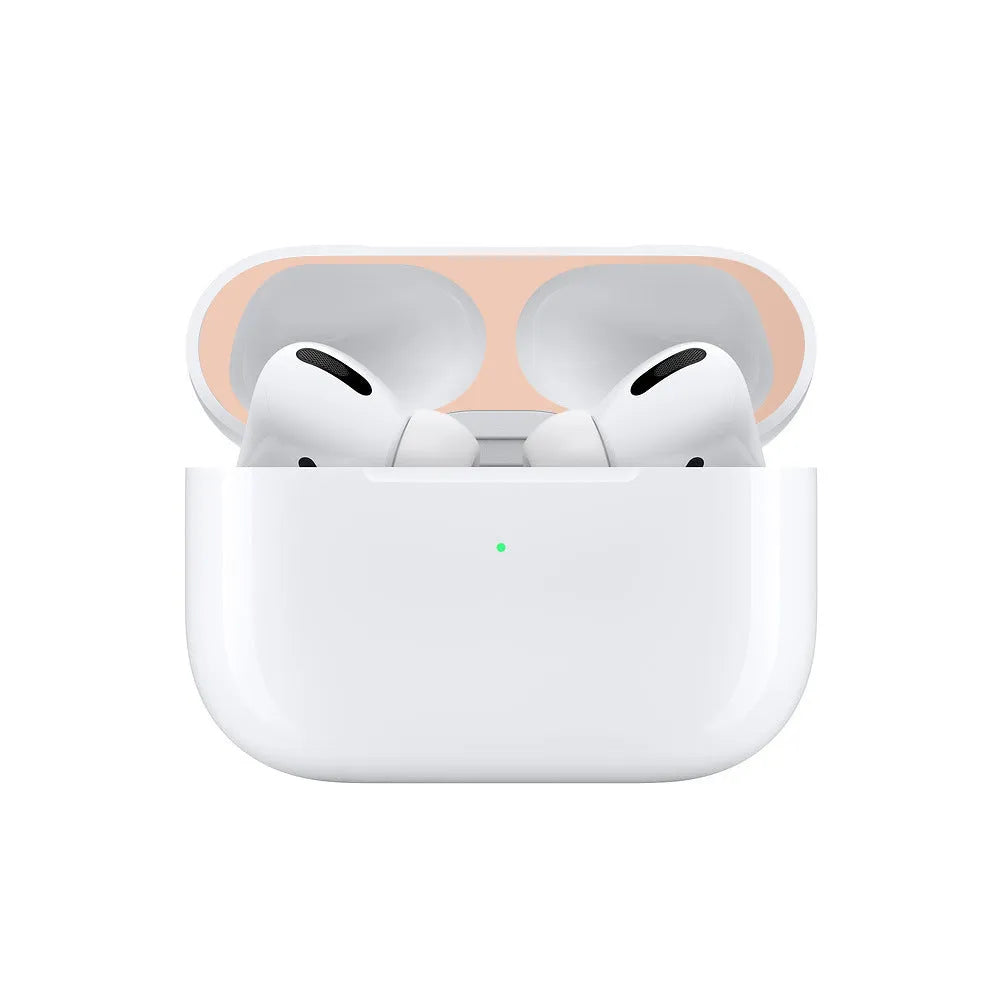 Electroplated metal sticker headphone film for Apple AirPods in black, blue, gold, green, purple, red, rose gold, silver